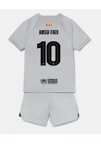 Fotbalové Dres Barcelona Ansu Fati #10 Dětské Třetí Oblečení 2022-23 Krátký Rukáv (+ trenýrky)